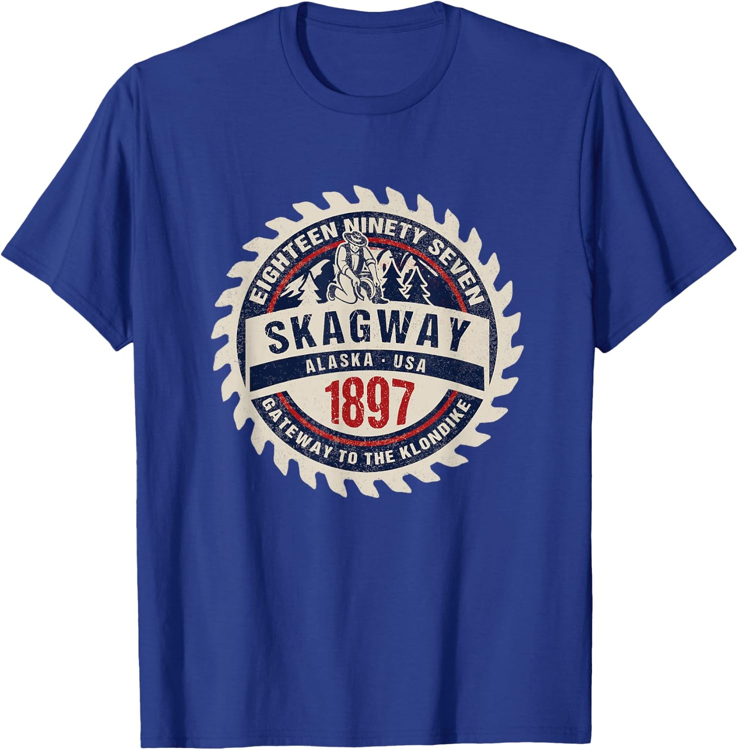 Skagway Alaska Historic Gold Rush Town Vacation Souvenir T-Shirt - T-Shirt | Royal