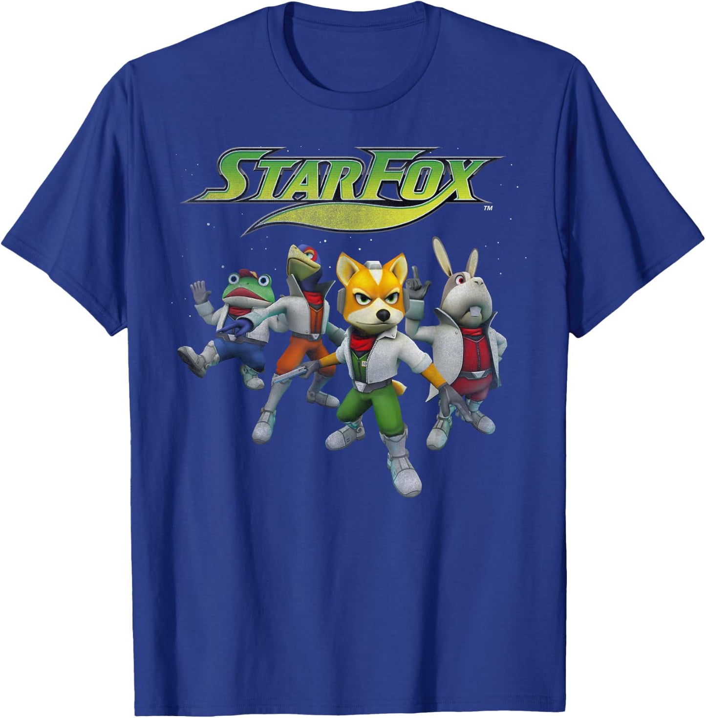 Nintendo Star Fox Retro Group Shot T-Shirt - T-Shirt | Royal