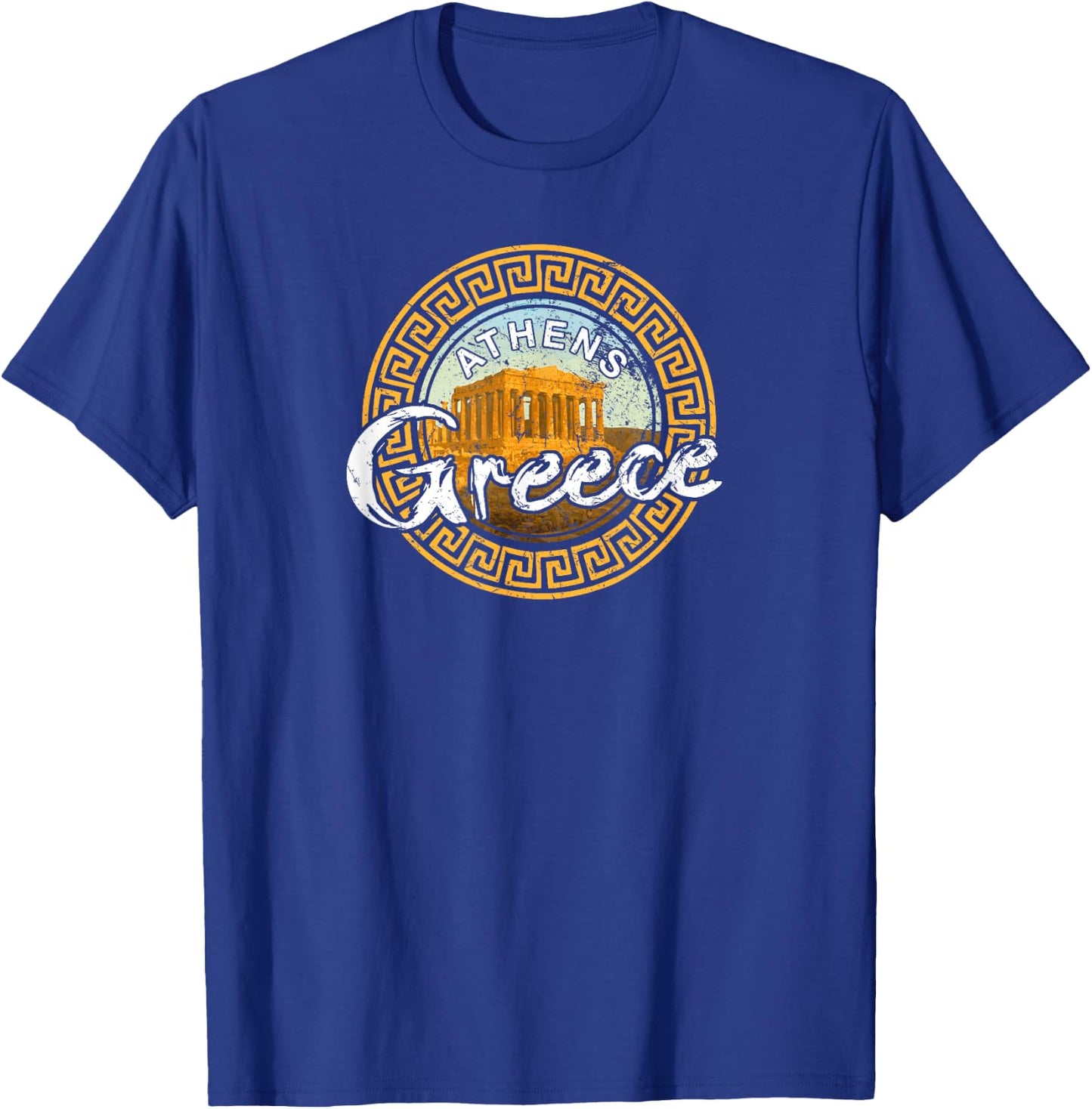 Greece Athens Parthenon Acropolis Vintage Greek T Shirt T-Shirt - T-Shirt | Royal
