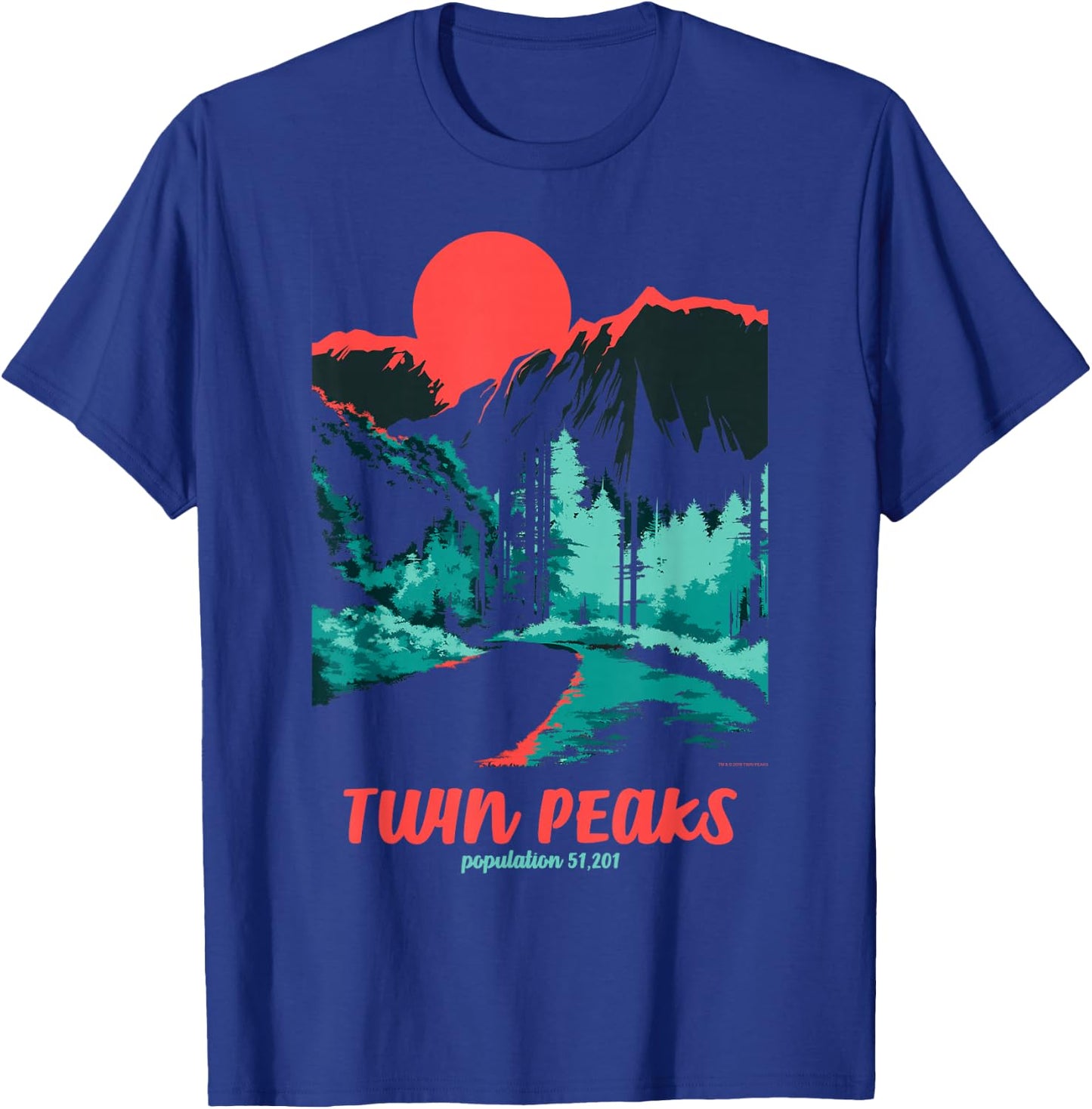Twin Peaks Classic Tonal Color Pop Poster Graphic T-Shirt - T-Shirt | Royal