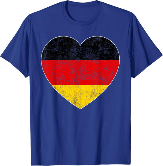 Oktoberfest T Shirt German Flag Heart Germany Gift Mom Wife T-Shirt - T-Shirt | Royal