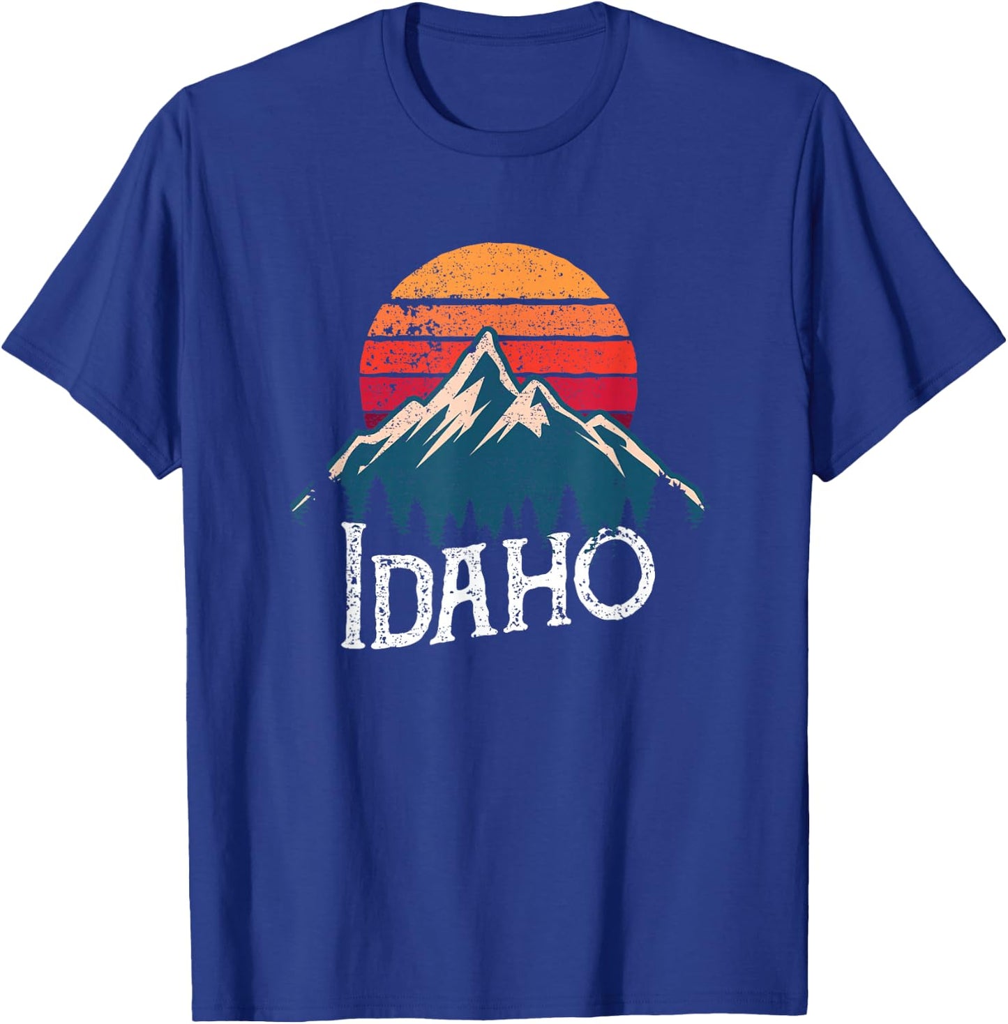 Vintage Idaho ID Mountains Outdoor Wildness Retro T-Shirt - T-Shirt | Royal