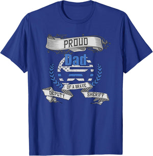 Deputy Sheriff Shirt Proud Dad T-Shirt - T-Shirt | Royal