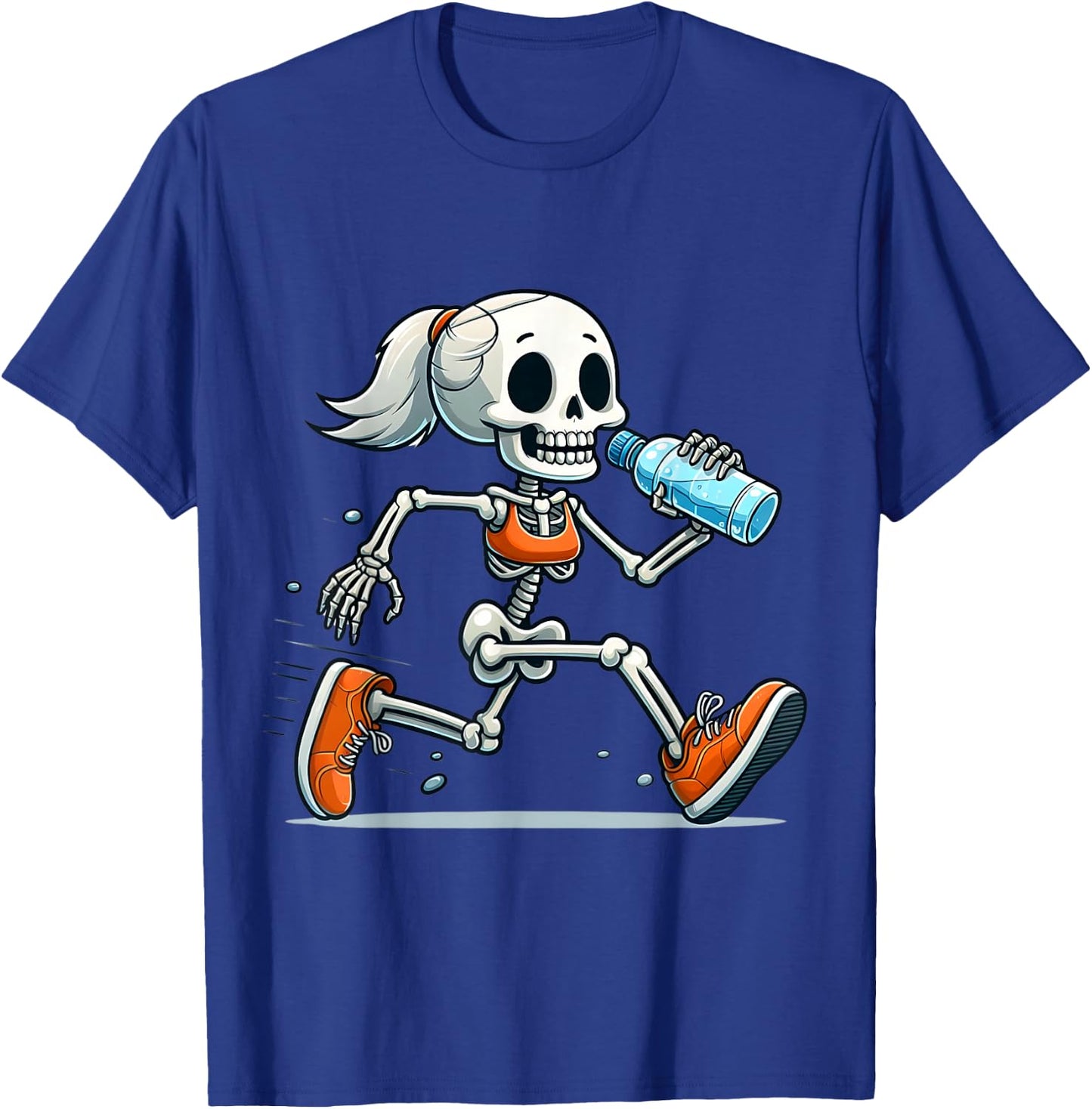 Running Skeleton Halloween Costume Spooky Runners Lover T-Shirt - T-Shirt | Royal