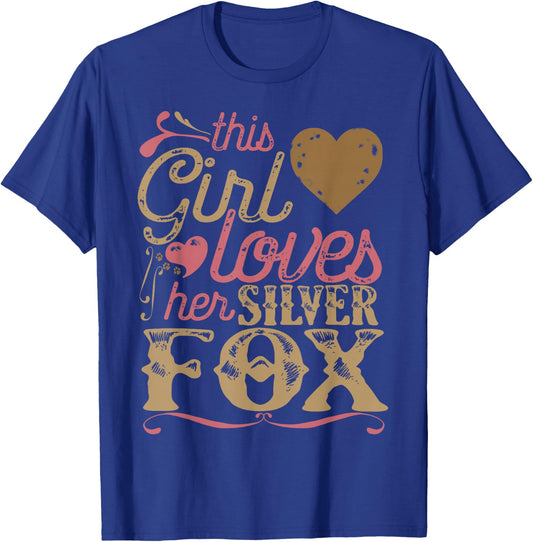 Silver Fox Shirt Gift Present T-Shirt - T-Shirt | Royal