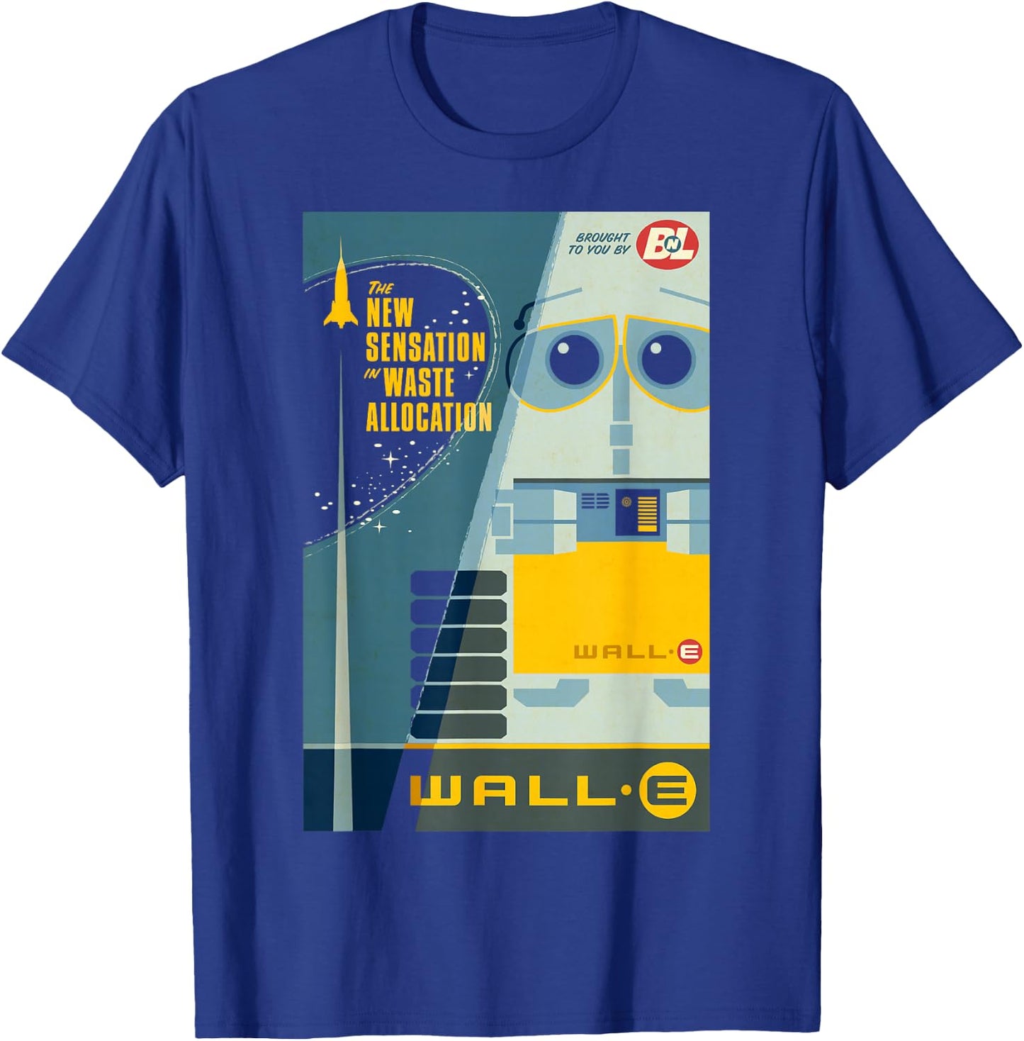 Disney Pixar Wall-E The New Sensation in Waste Allocation T-Shirt - T-Shirt | Royal