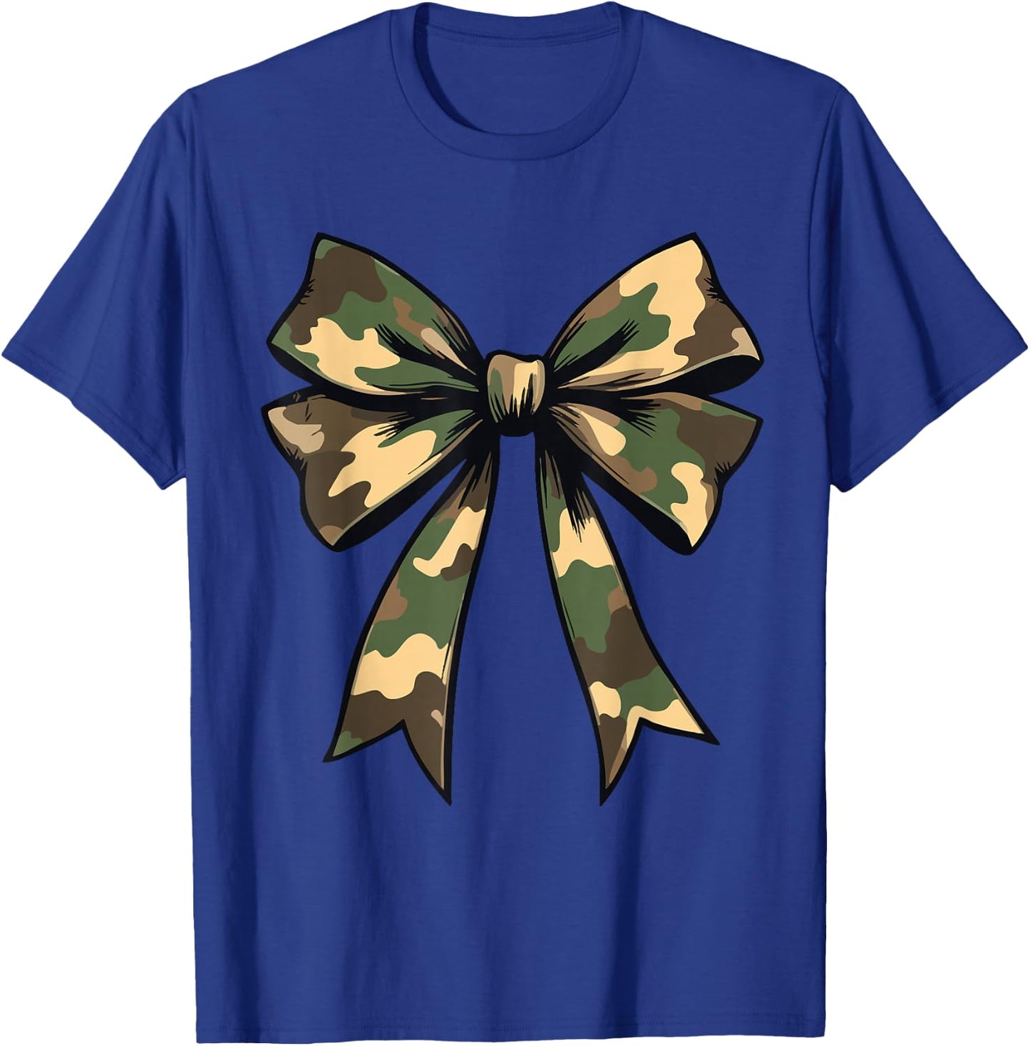 Camouflage Camo Coquette Bow Hunting Women Girls T-Shirt - T-Shirt | Royal