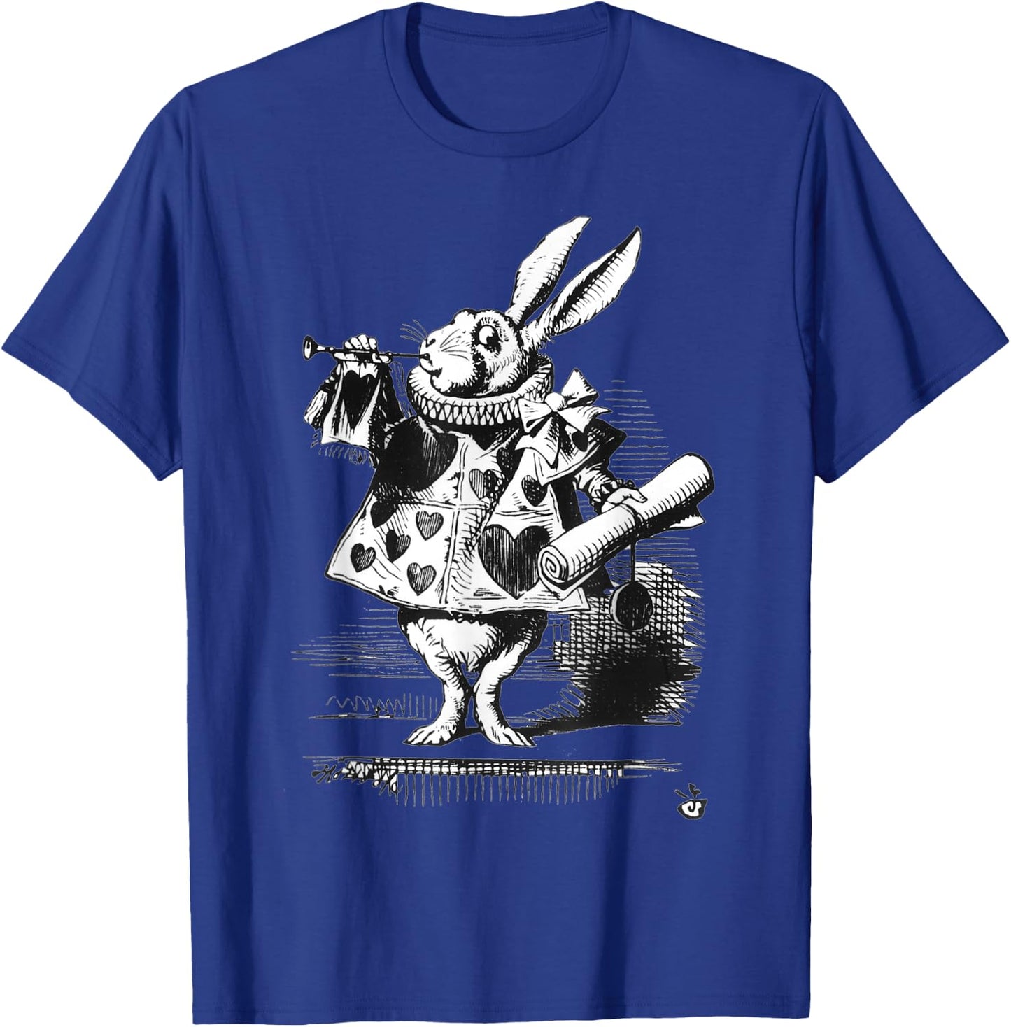 Halloween White Rabbit Alice In Wonderland Gift Bunny T-Shirt - T-Shirt | Royal