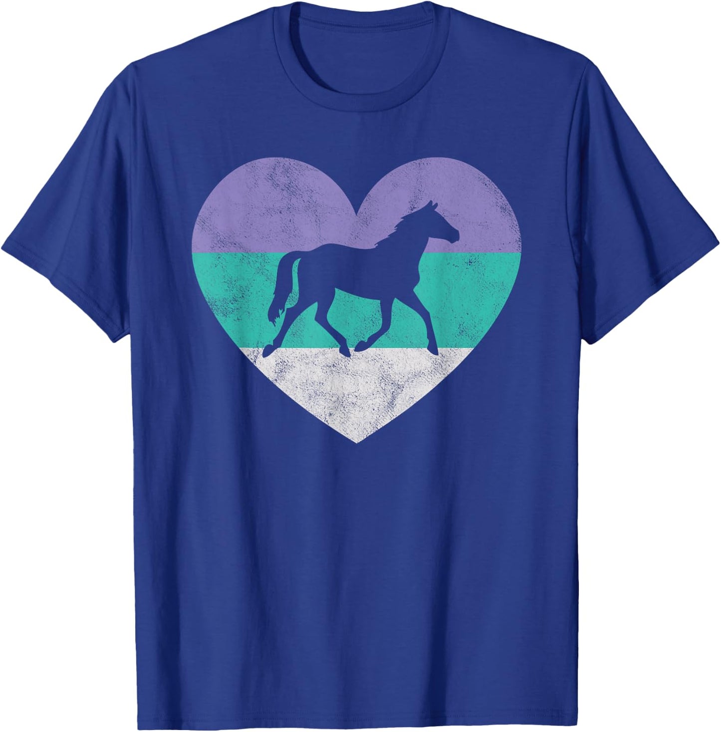 Horse Gift Shirt & Girls Retro Vintage Cute T-Shirt - T-Shirt | Royal