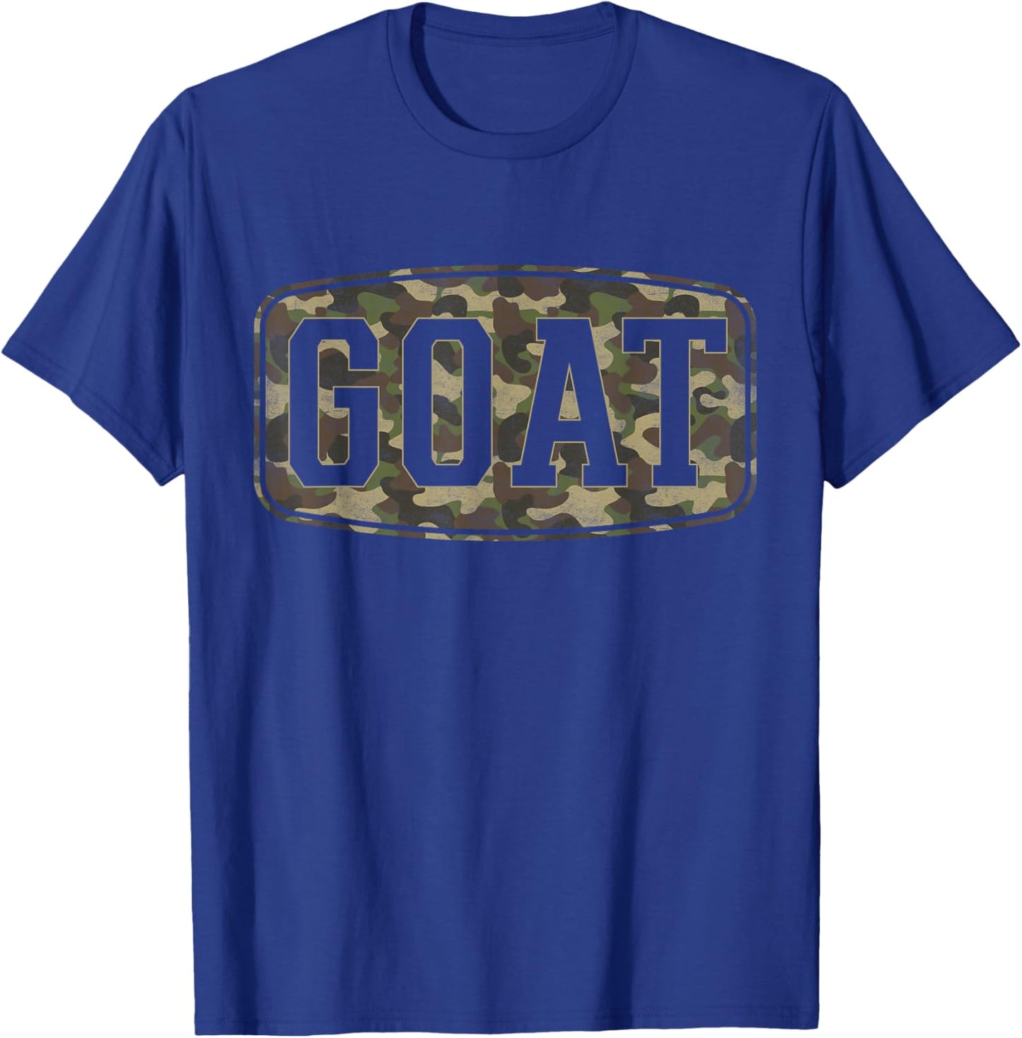 Camo Goat Camourflage Badge Fathers Day Animal Lover T-Shirt - T-Shirt | Royal