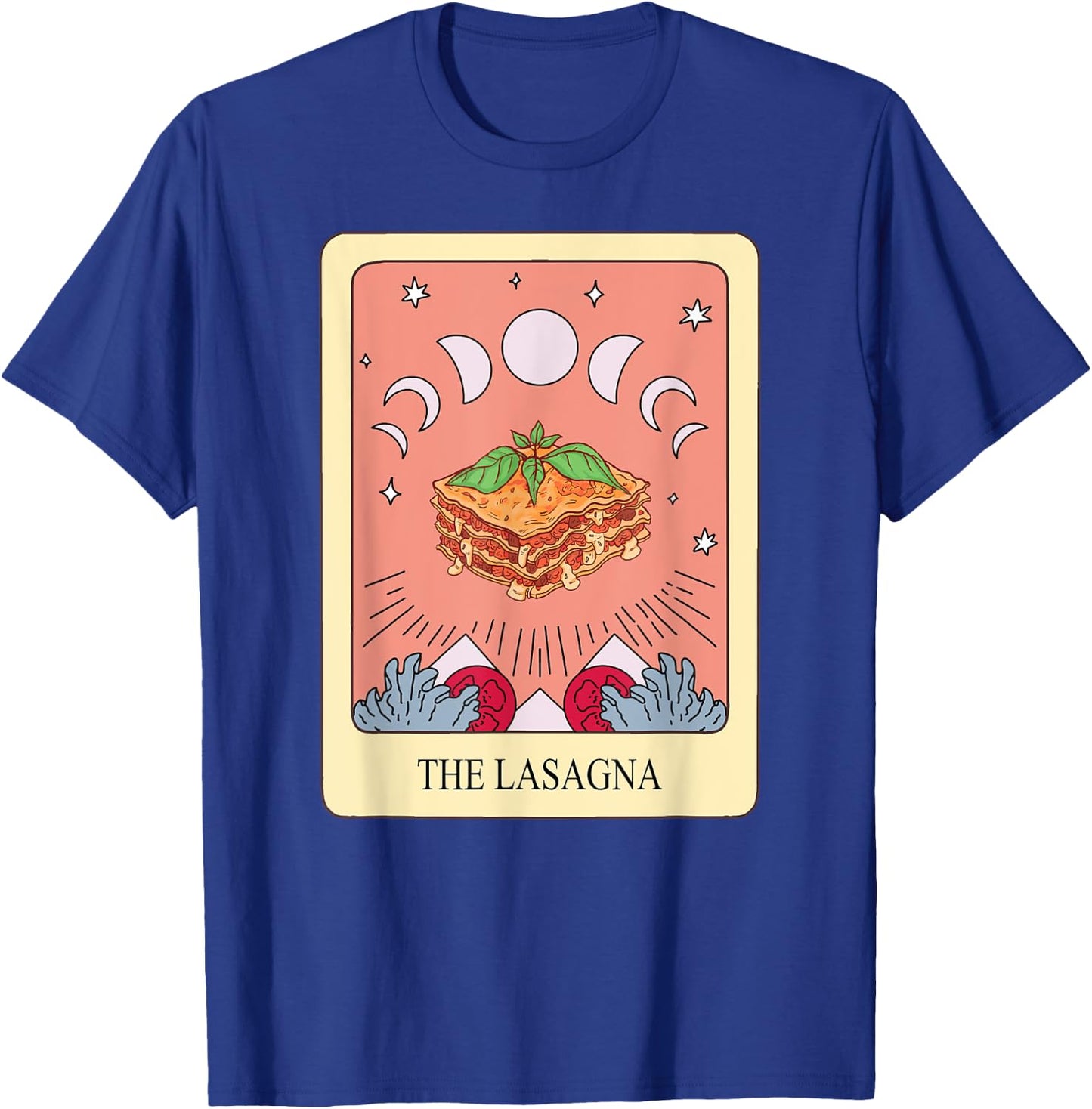 Lasagna Tarot Card Shirt Funny Lasagna Lover Tarot Fan T-Shirt - T-Shirt | Royal