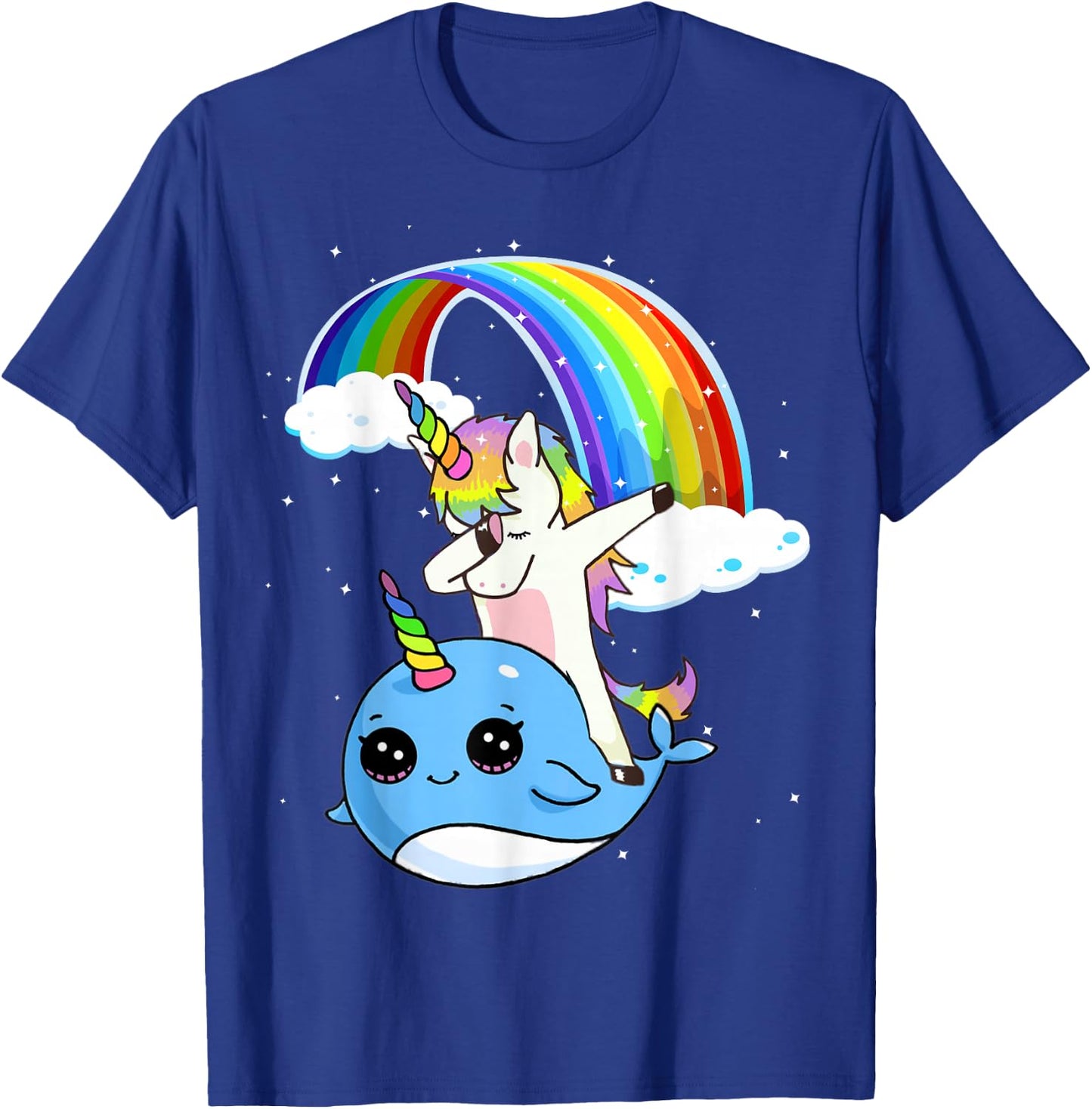 Unicorn Narwhal Shirt Dabbing Unicorn Narwhal Rainbow T-Shirt - T-Shirt | Royal
