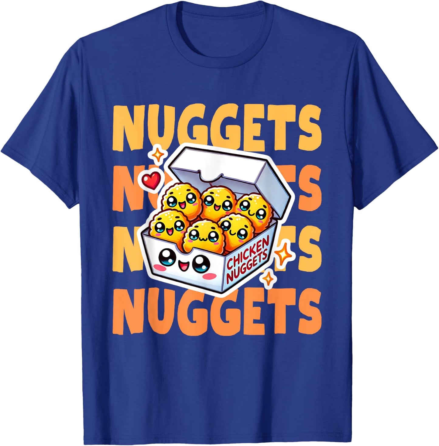 Chicken Nuggets Box Cute Kawaii T-Shirt - T-Shirt | Royal
