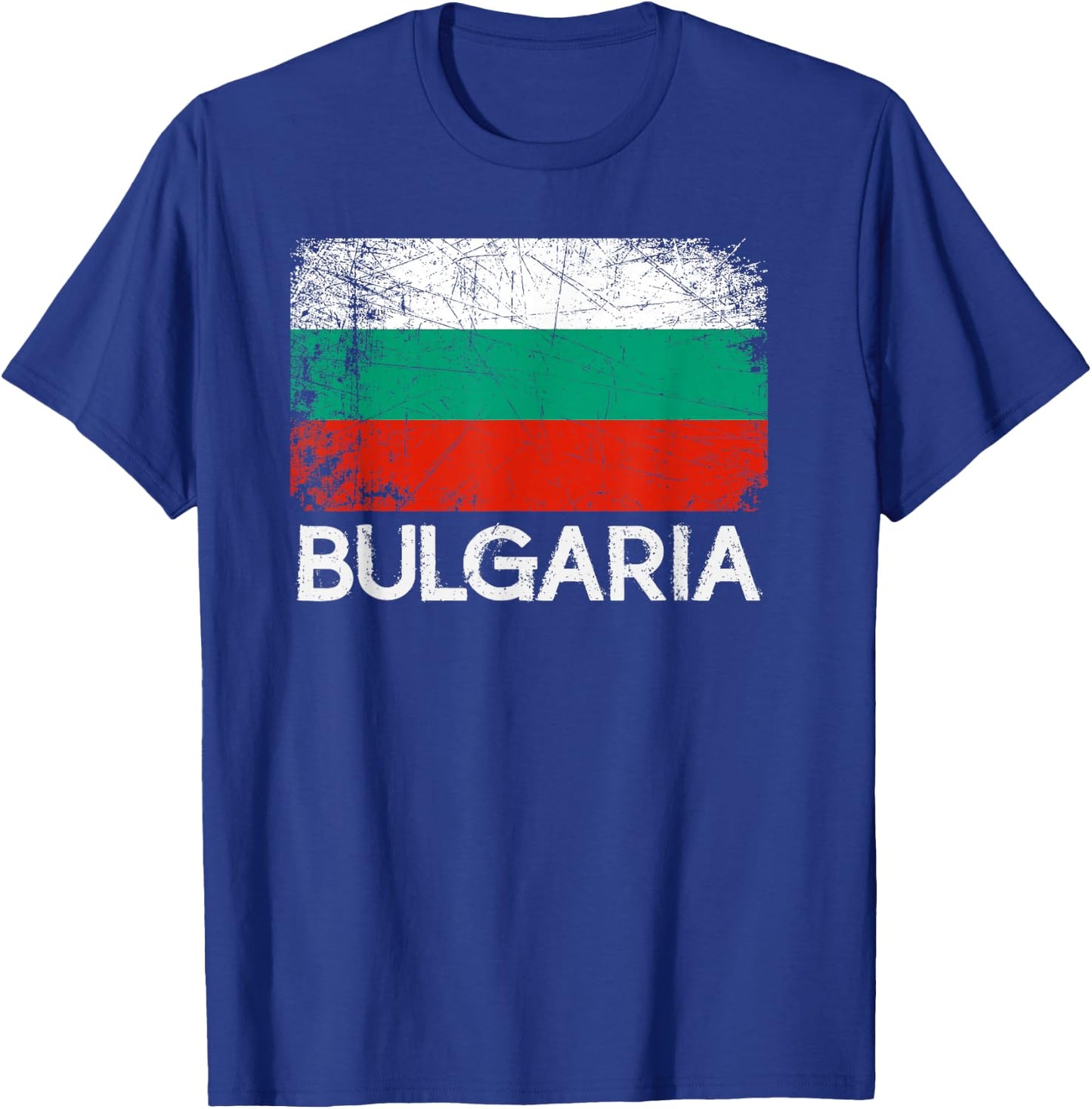 Bulgarian Flag | Vintage Made In Bulgaria Gift T-Shirt - T-Shirt | Royal