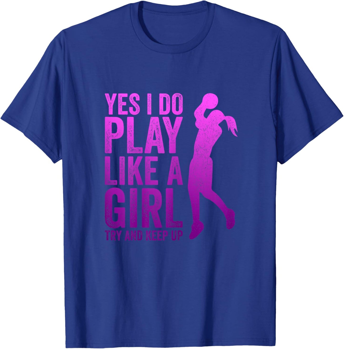 Teen Girls Youth Basketball Clothes Gifts - Play Like A Girl T-Shirt - T-Shirt | Royal