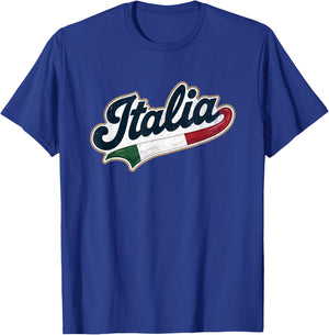 Italia Flag Italian Italy Italiano Family Heritage Souvenir T-Shirt - T-Shirt | Royal