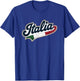 Italia Flag Italian Italy Italiano Family Heritage Souvenir T-Shirt - T-Shirt | Royal