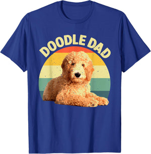Funny Doodle Dad Art Papa Daddy Goldendoodle Lover T-Shirt - T-Shirt | Royal