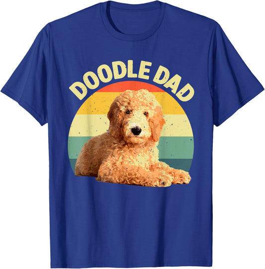 Funny Doodle Dad Art Papa Daddy Goldendoodle Lover T-Shirt - T-Shirt | Royal