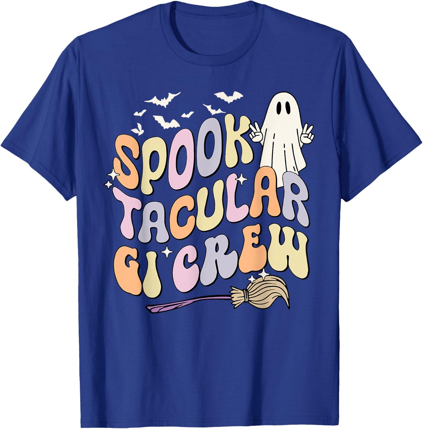 Retro Spooktacular GI Crew Gastroenterology Spooky Halloween T-Shirt - T-Shirt | Royal