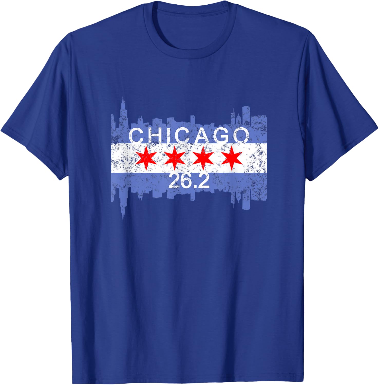 26.2 Mile Marathon Runner T Shirt Chicago Running Gift T-Shirt - T-Shirt | Royal