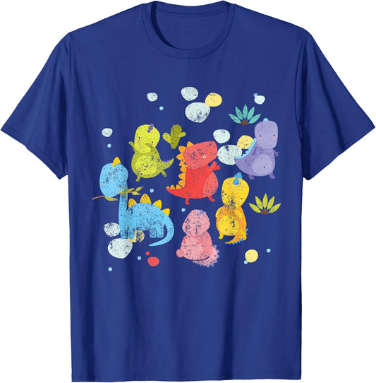 Dinosaur Print Cute ABDL Ab/DL Ageplay T-Shirt - T-Shirt | Royal