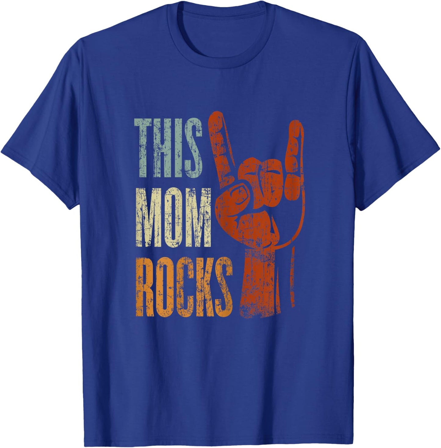 This Mom Rocks Rock n Roll Metal Gift Mother T-Shirt - T-Shirt | Royal