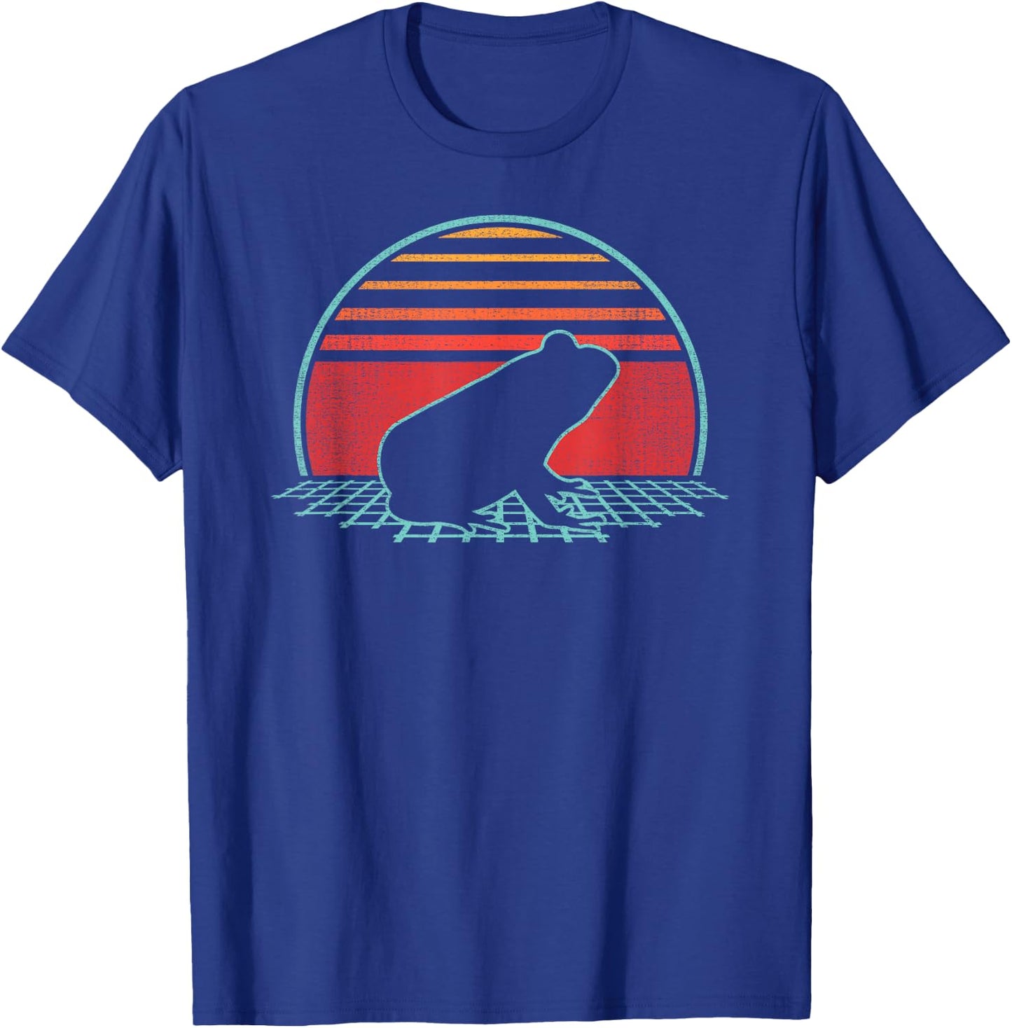 Frog Toad Lover Animal Retro Vintage 80s Style T-Shirt - T-Shirt | Royal