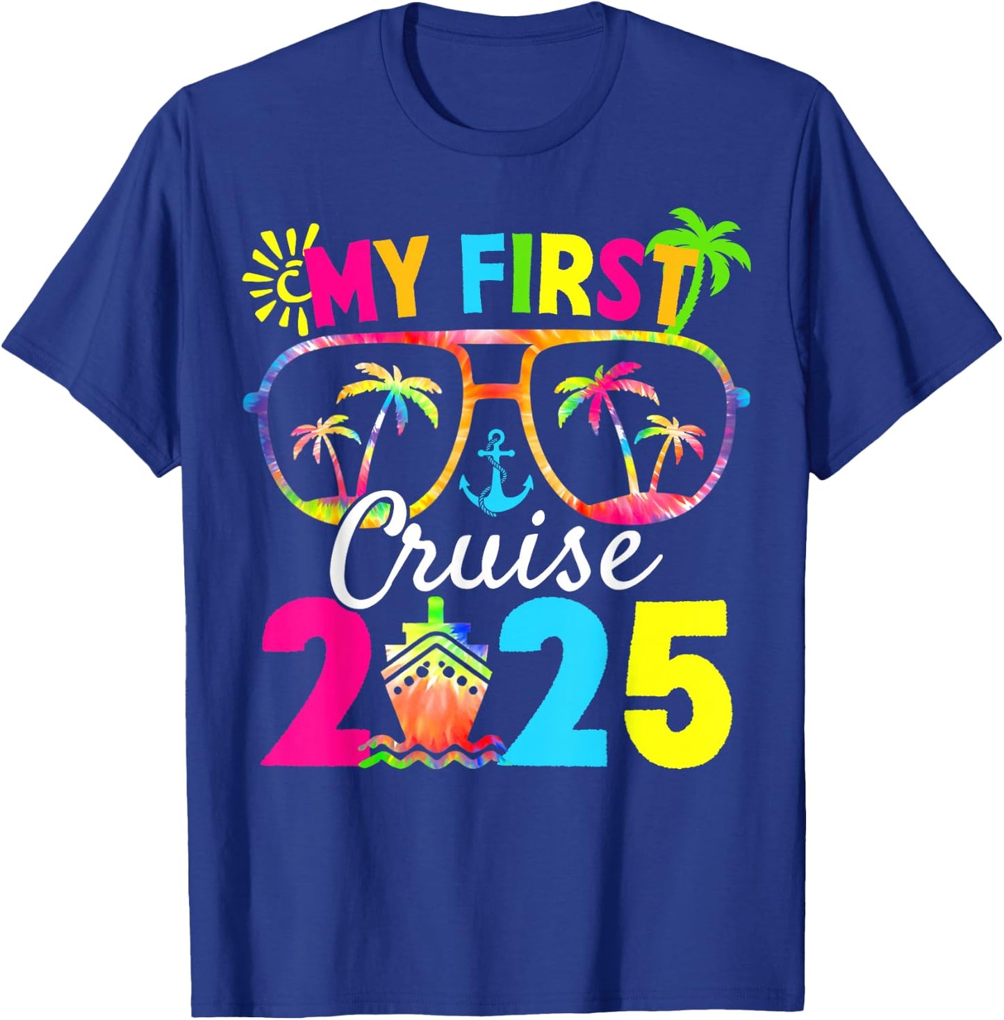 My First Family Cruise Squad 2025 Vacation Summer Trip T-Shirt - T-Shirt | Royal