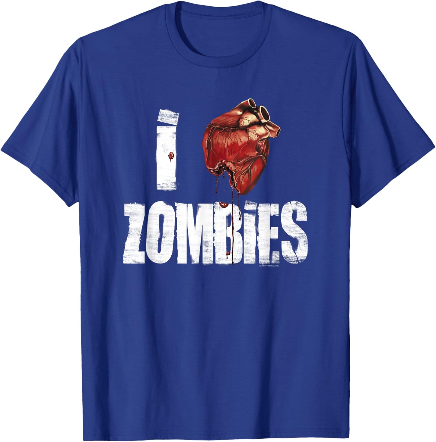 I Heart Zombies Adult T-Shirt - T-Shirt | Royal