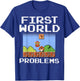 Super Mario Retro 8 Bit First World Problems Graphic T-Shirt - T-Shirt | Royal