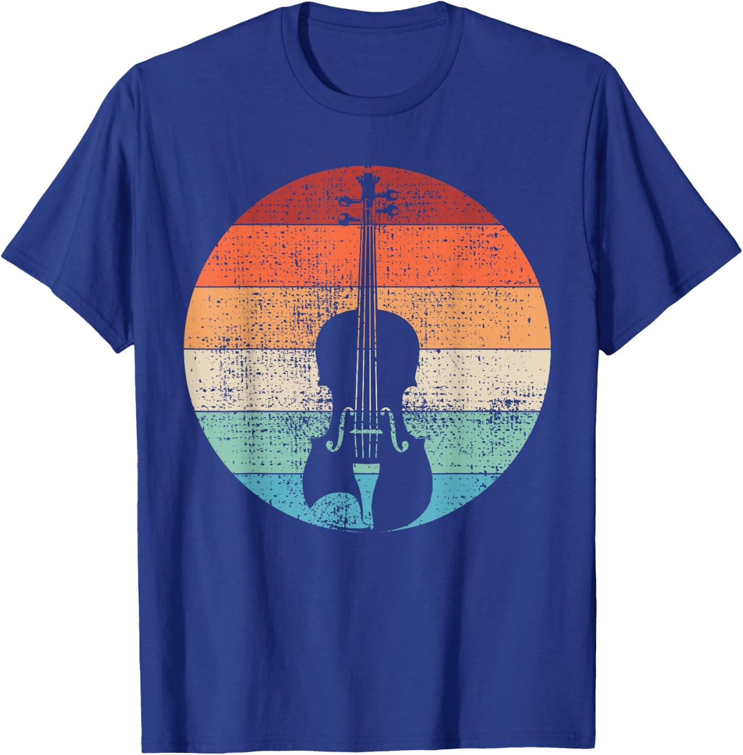 Violin Violinist Musical Instrument Retro T-Shirt - T-Shirt | Royal