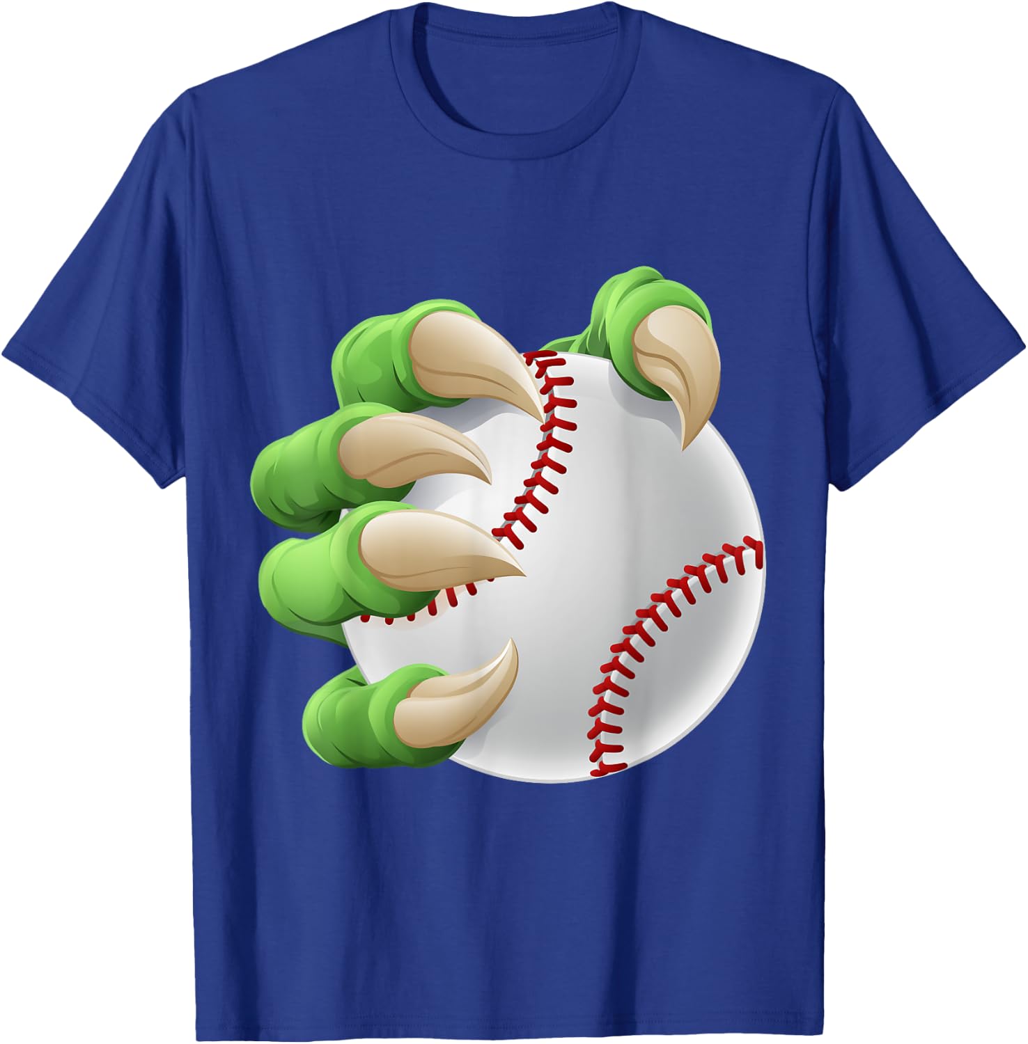 Baseball Ball Claw Cartoon Monster Animal Hand T-Shirt - T-Shirt | Royal