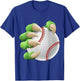 Baseball Ball Claw Cartoon Monster Animal Hand T-Shirt - T-Shirt | Royal