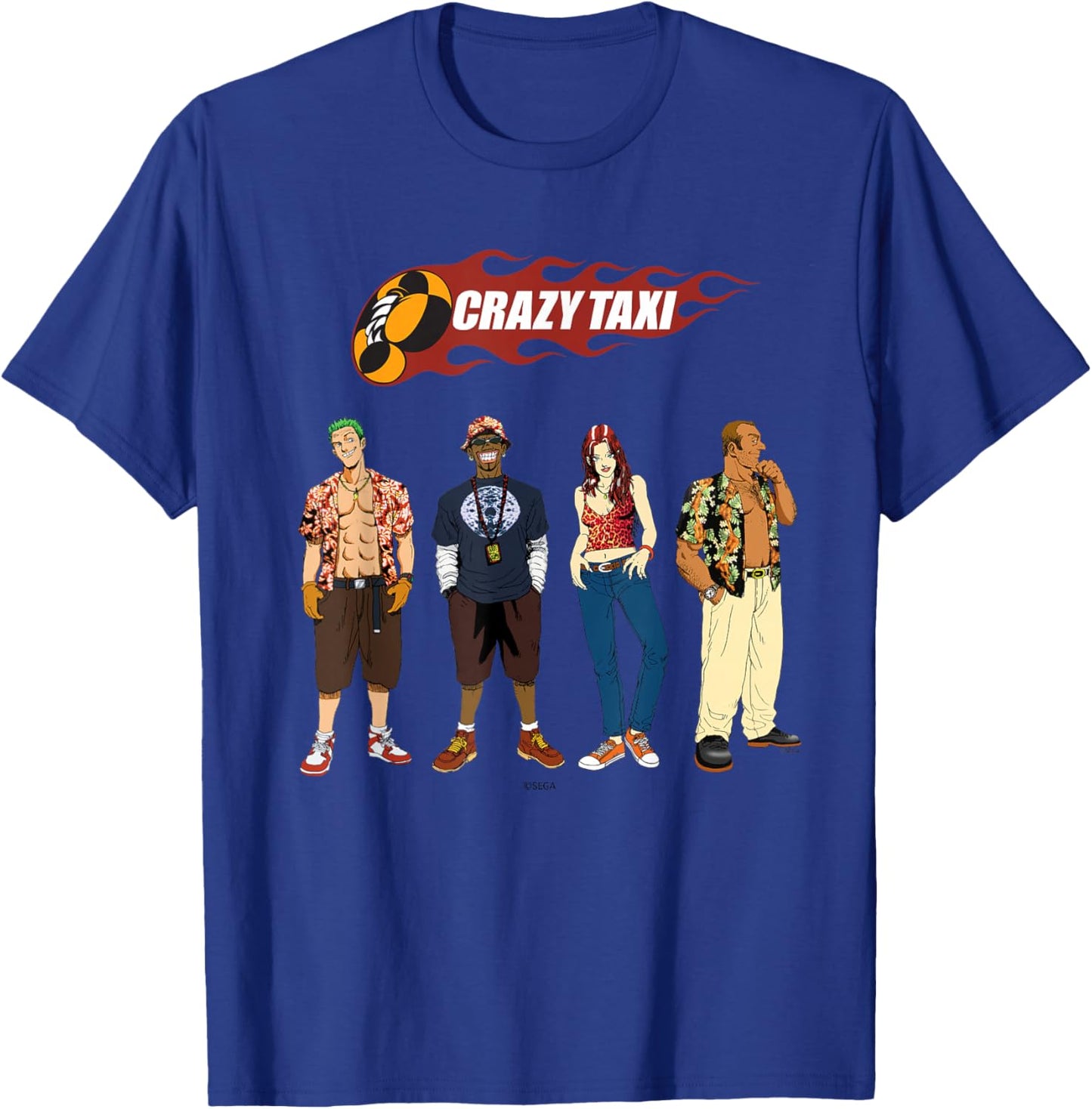 Crazy Taxi Driver Line Up T-Shirt - T-Shirt | Royal