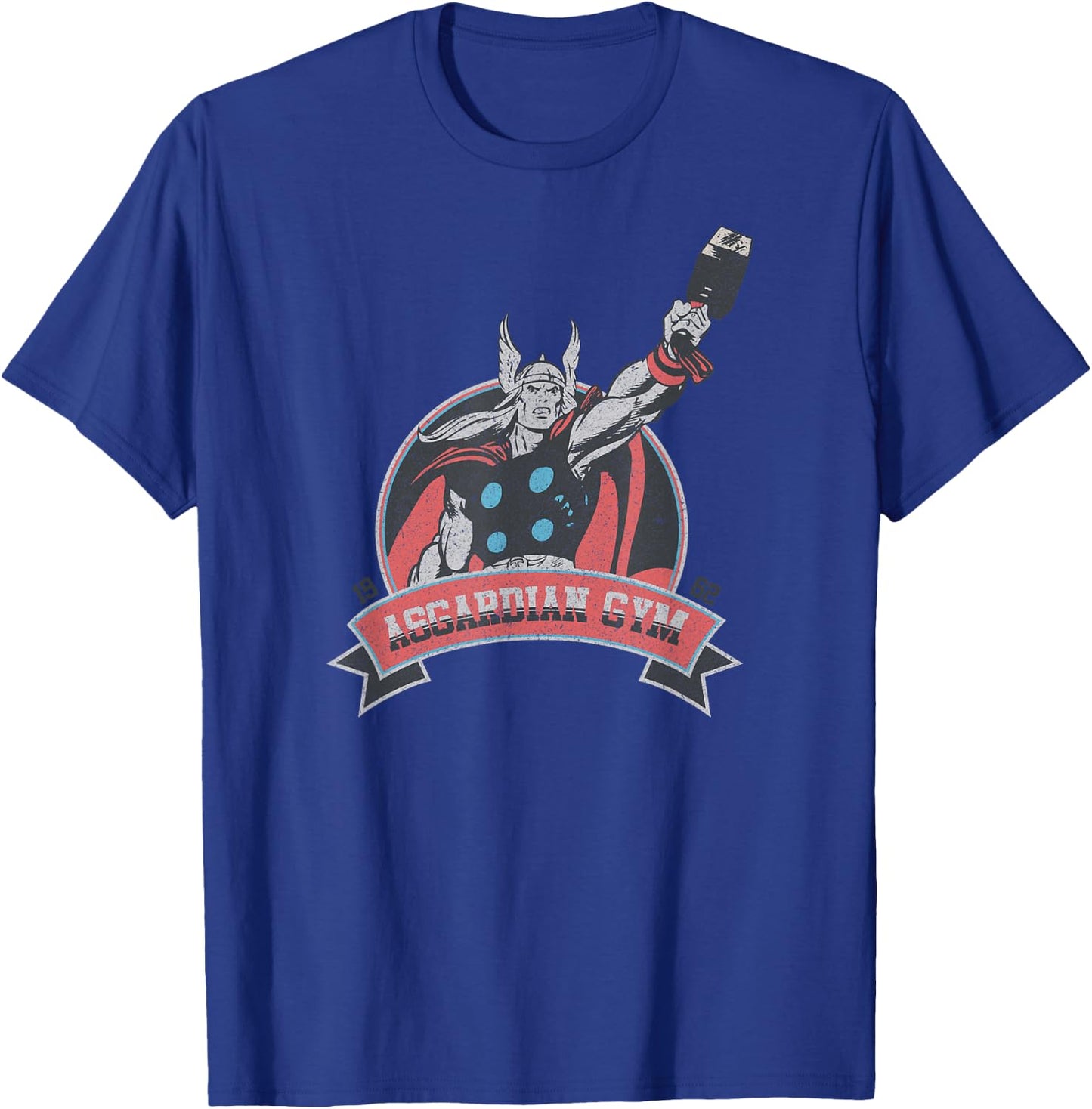 Marvel Thor Retro Comic Asgardian GYM Membership Badge T-Shirt - T-Shirt | Royal
