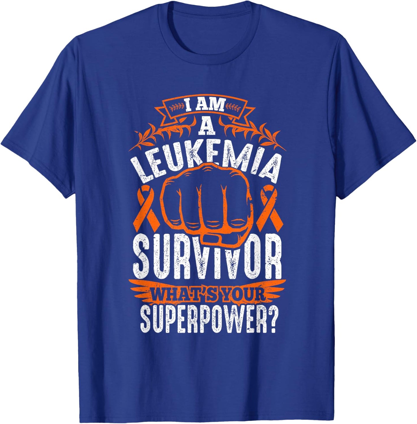 Leukemia Cancer Survivor Awareness Ribbon Gifts T-Shirt - T-Shirt | Royal