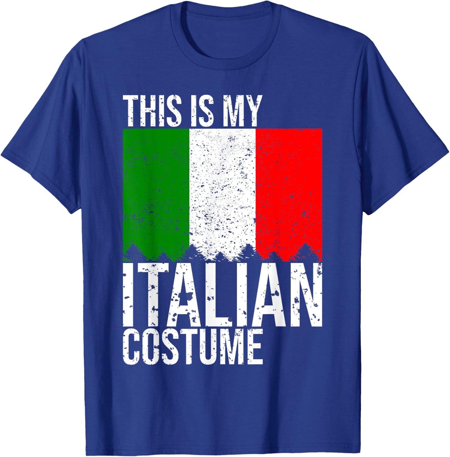 Vintage This Is My Italian Flag Costume for Halloween T-Shirt - T-Shirt | Royal