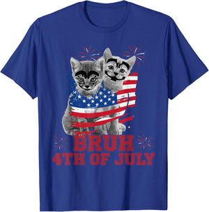 Funny Bruh 4th of July Boys Kids Flag T-Shirt - T-Shirt | Royal