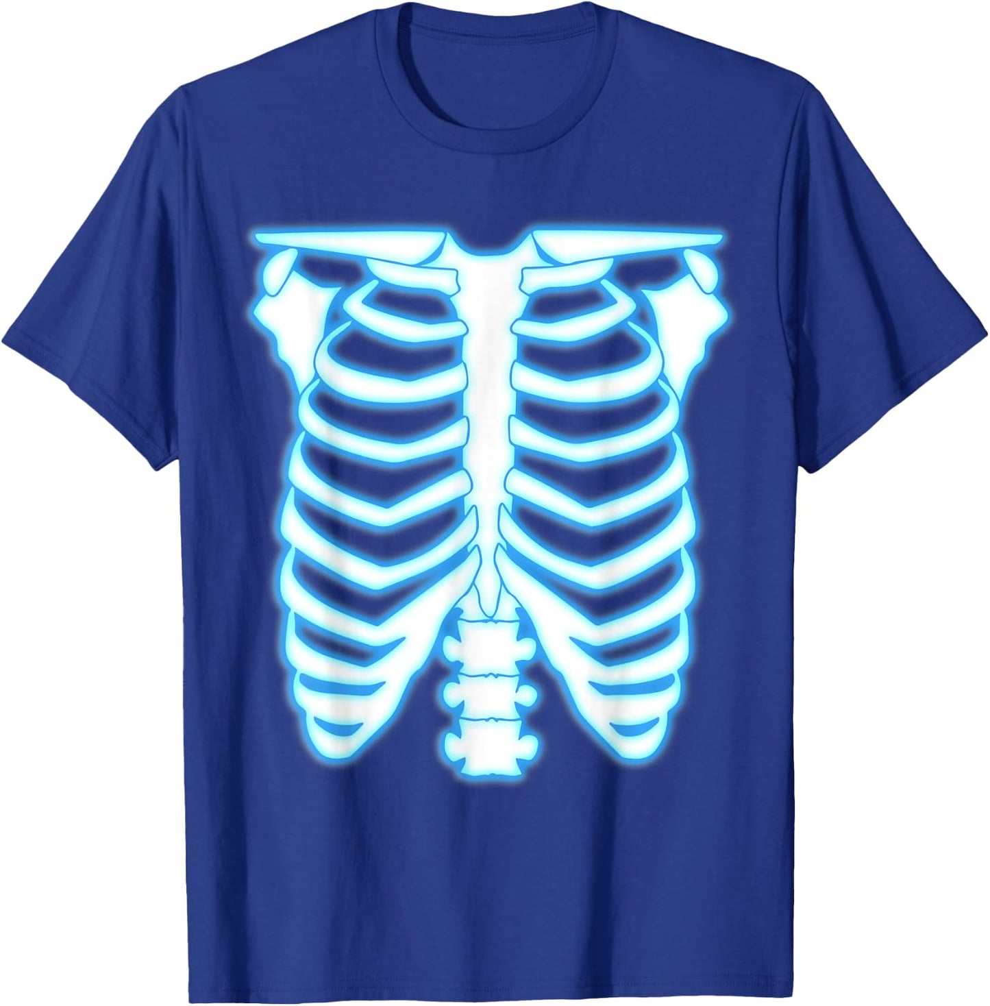 X-Ray Skeleton | Halloween Skeleton Rib Cage Costume T-Shirt - T-Shirt | Royal