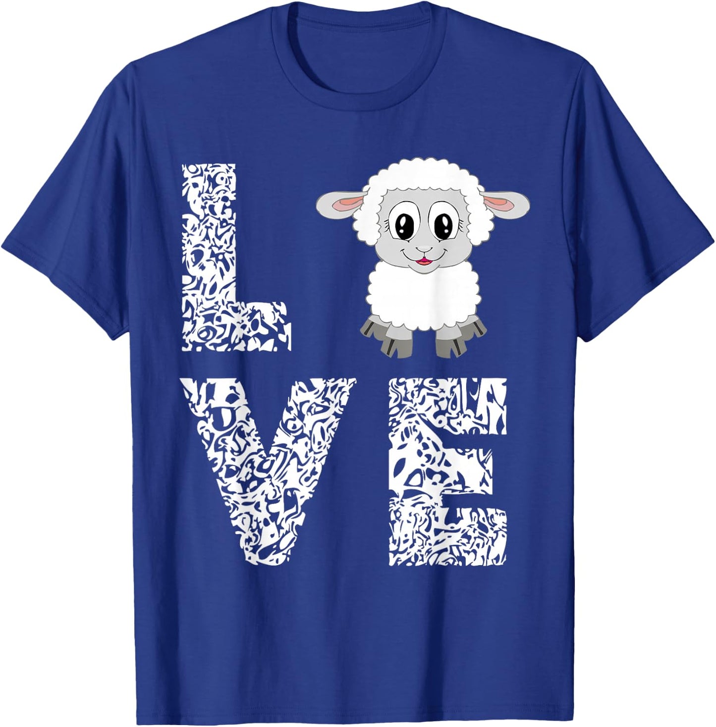 Sheep Lamb Love Livestock Farmer Cattle Sketch Gifts T-Shirt - T-Shirt | Royal
