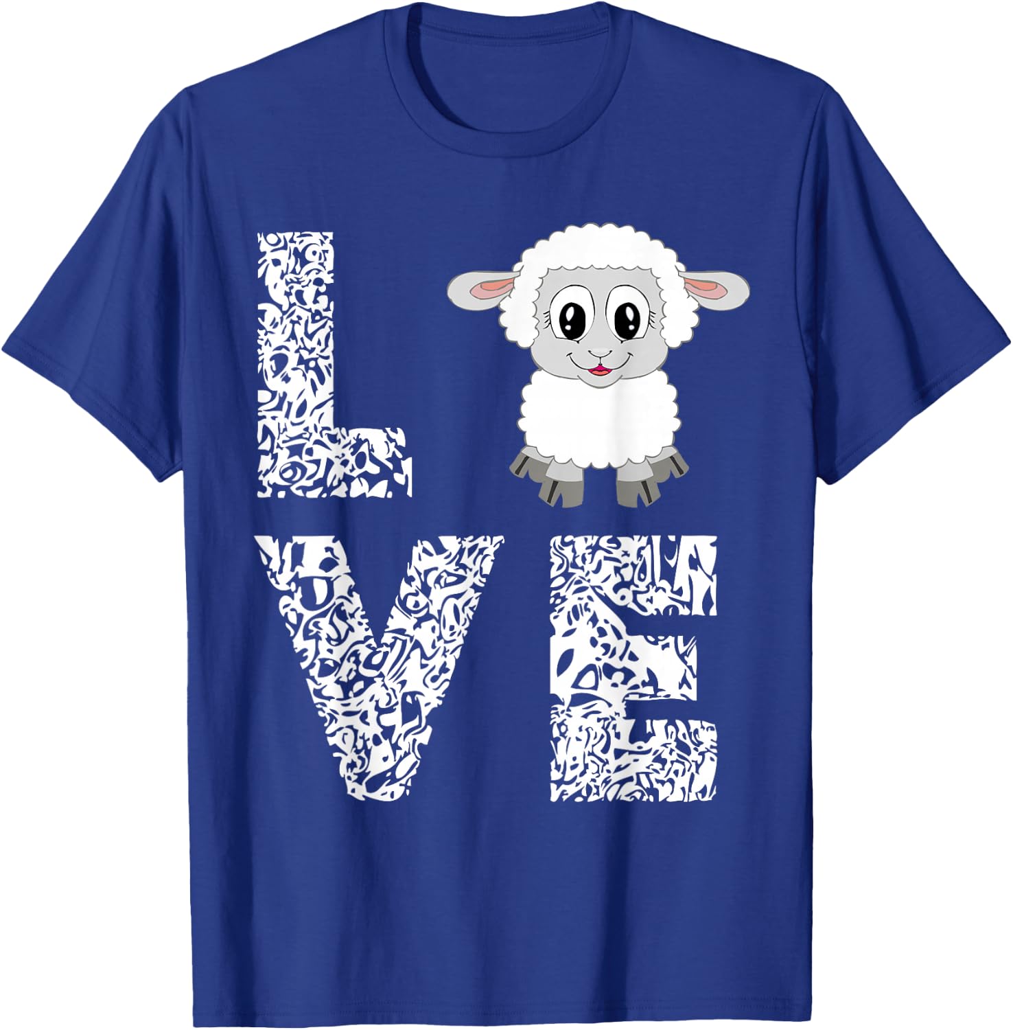 Sheep Lamb Love Livestock Farmer Cattle Sketch Gifts T-Shirt - T-Shirt | Royal