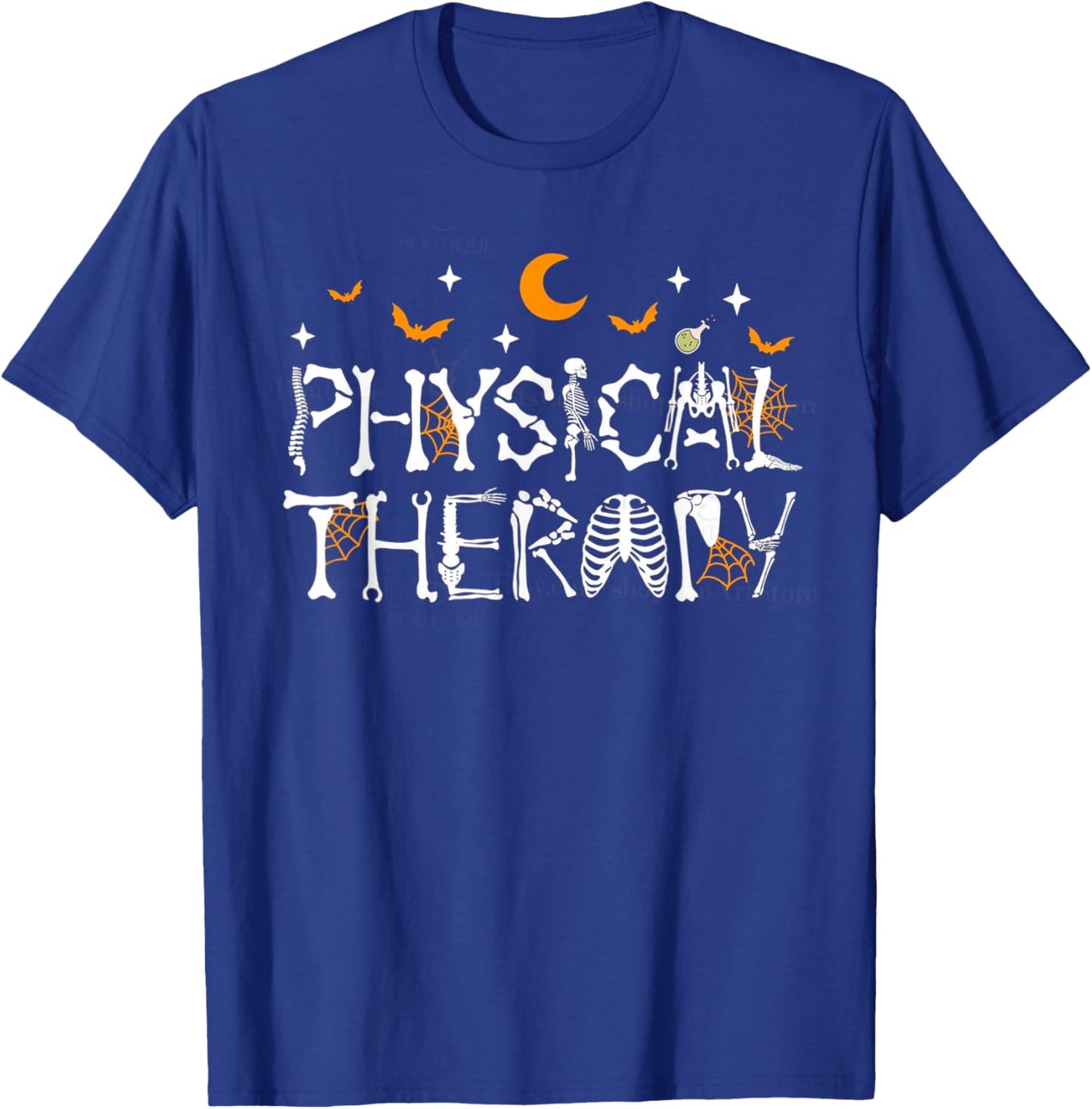 Halloween Physical Therapy Skeleton Pediatric PT PTA DPT T-Shirt - T-Shirt | Royal