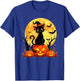 Retro Black Cat Pumpkin Halloween Costume Fall Autumn Season Women Kids T-Shirt - T-Shirt | Royal