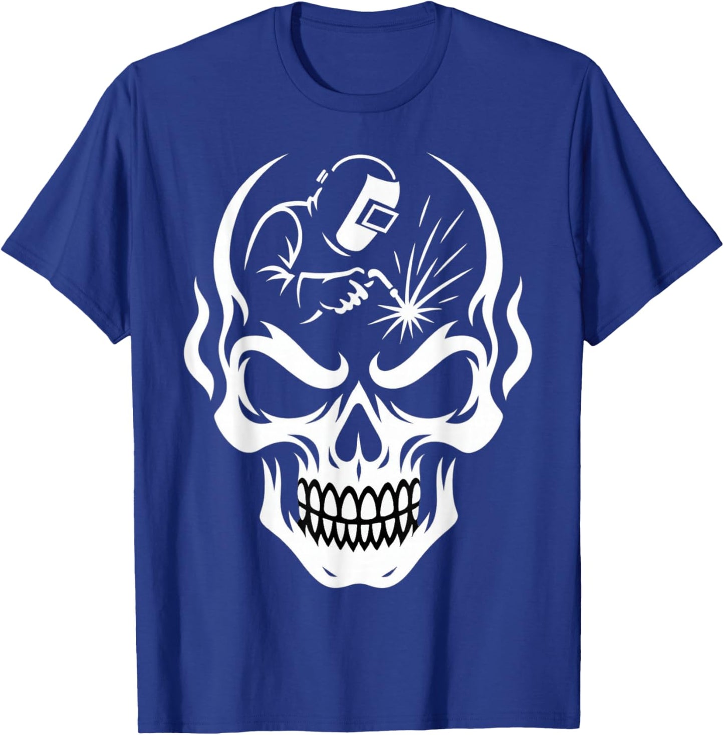 Welder Skull Welding Humor Metalworker T-Shirt - T-Shirt | Royal