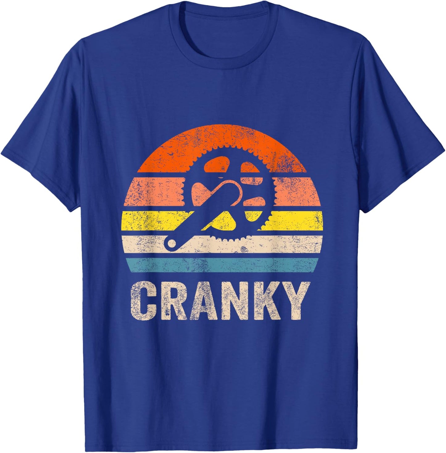Cranky Vintage Sun funny Bicycle Lovers Cycling Cranky T-Shirt - T-Shirt | Royal
