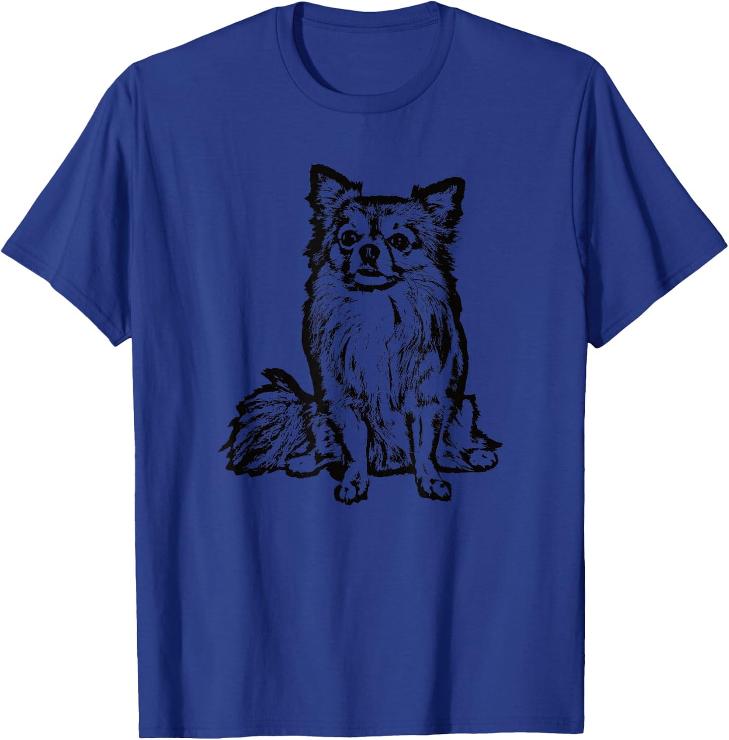 Chihuahua Long Hair Dog Lover Gift Black T-Shirt - T-Shirt | Royal