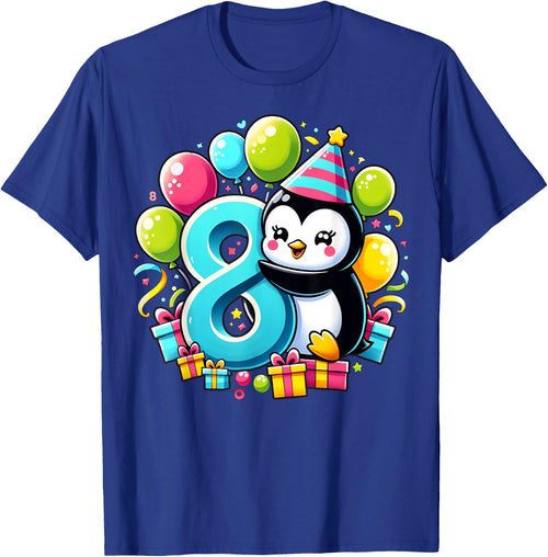 Penguin 8th birthday for boy girl 8 years old eight Penguin