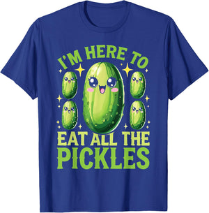 I'm Here To Eat All The Pickles T-Shirt - T-Shirt | Royal