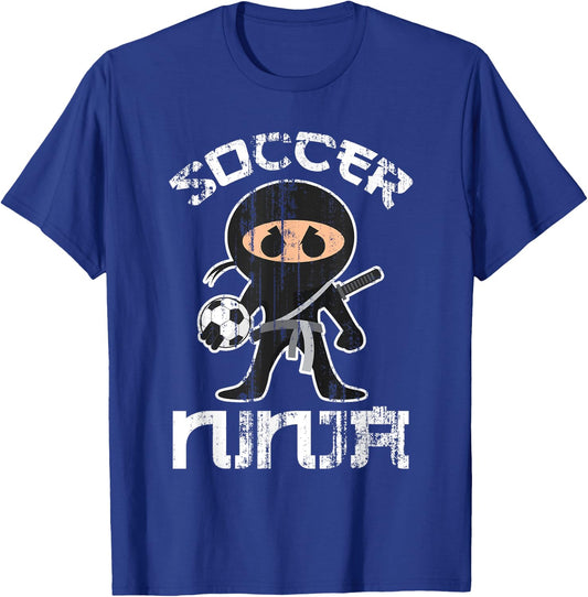 Soccer Ninja Shirt | Cute Class Football Lovers Gift T-Shirt - T-Shirt | Royal